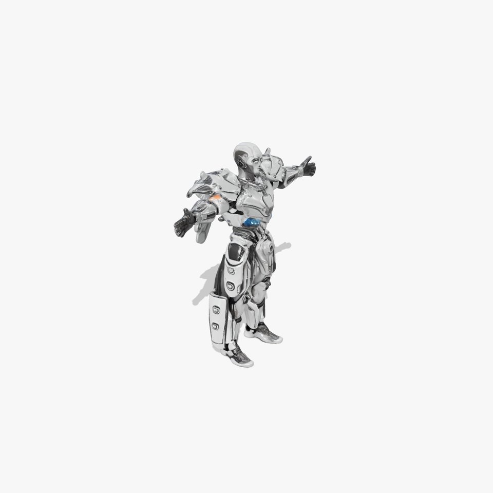 Futuristic Silver Android model pack